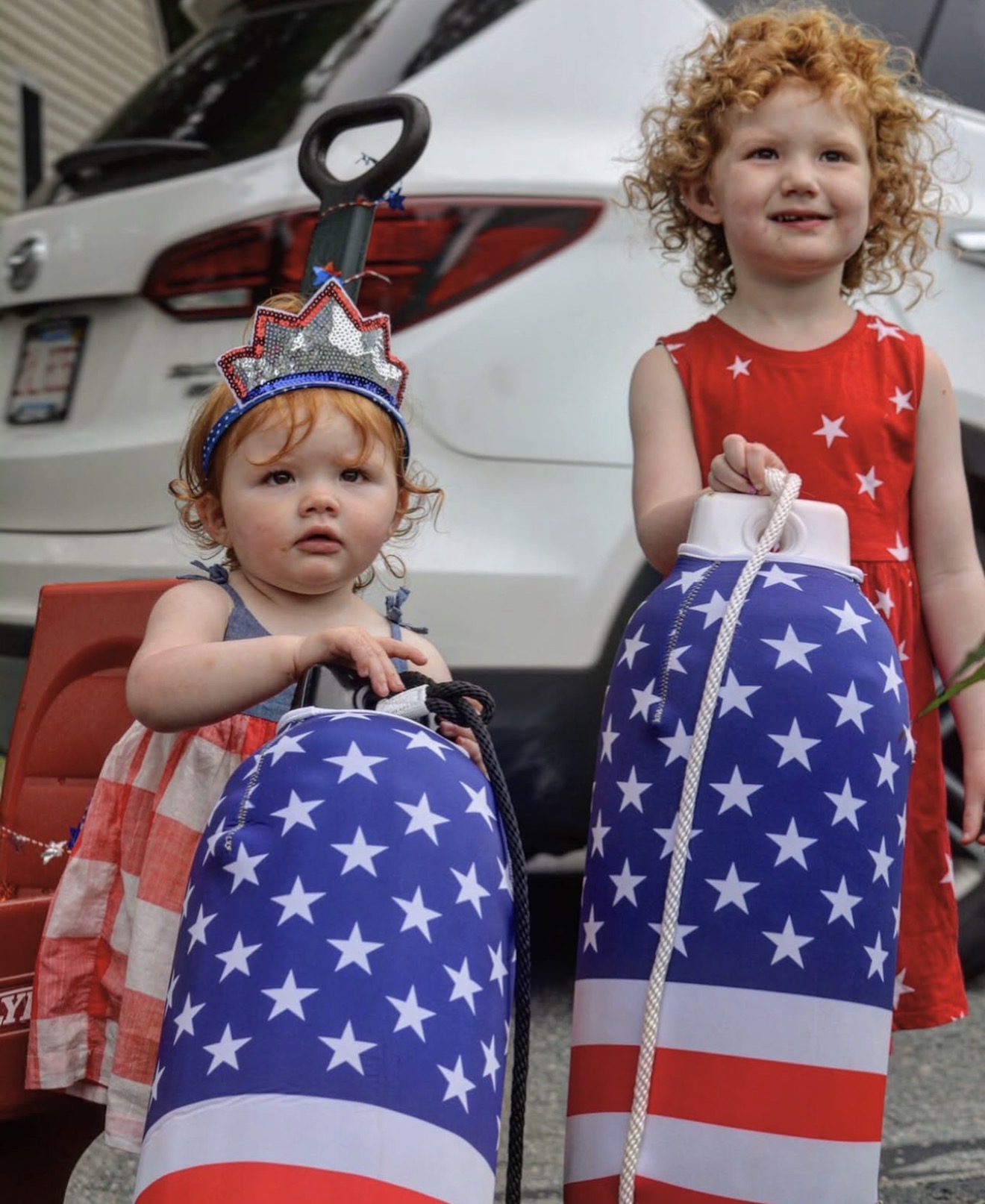 American flag FenderSox custom patriotic boat fender covers