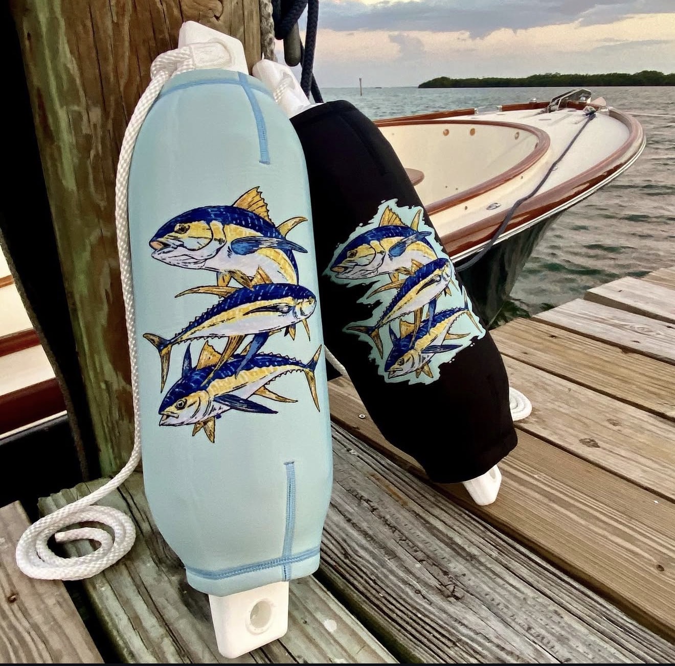 Custom FenderSox on-water lifestyle shot