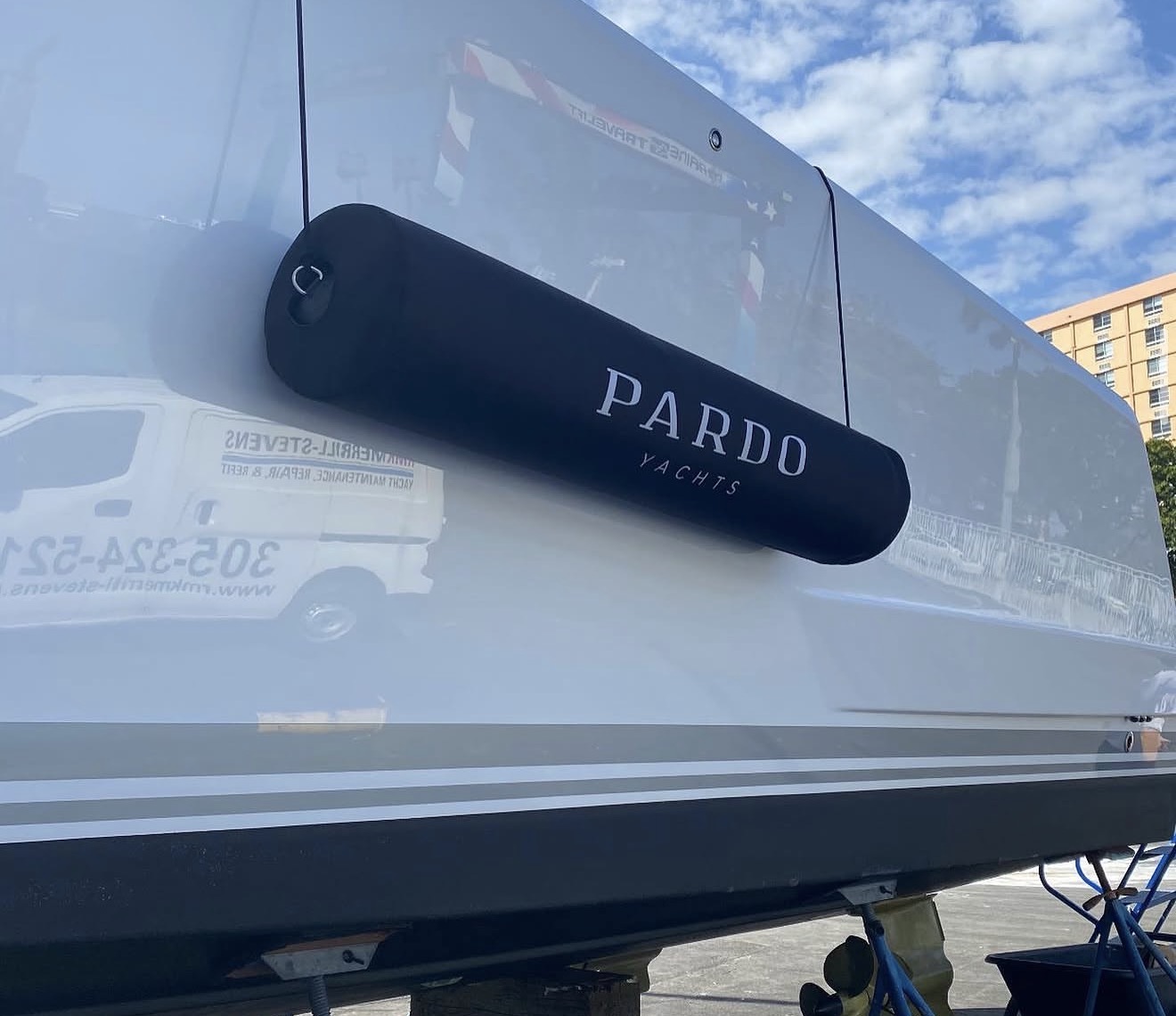 Pardo Yachts custom FenderSox on premium vessel